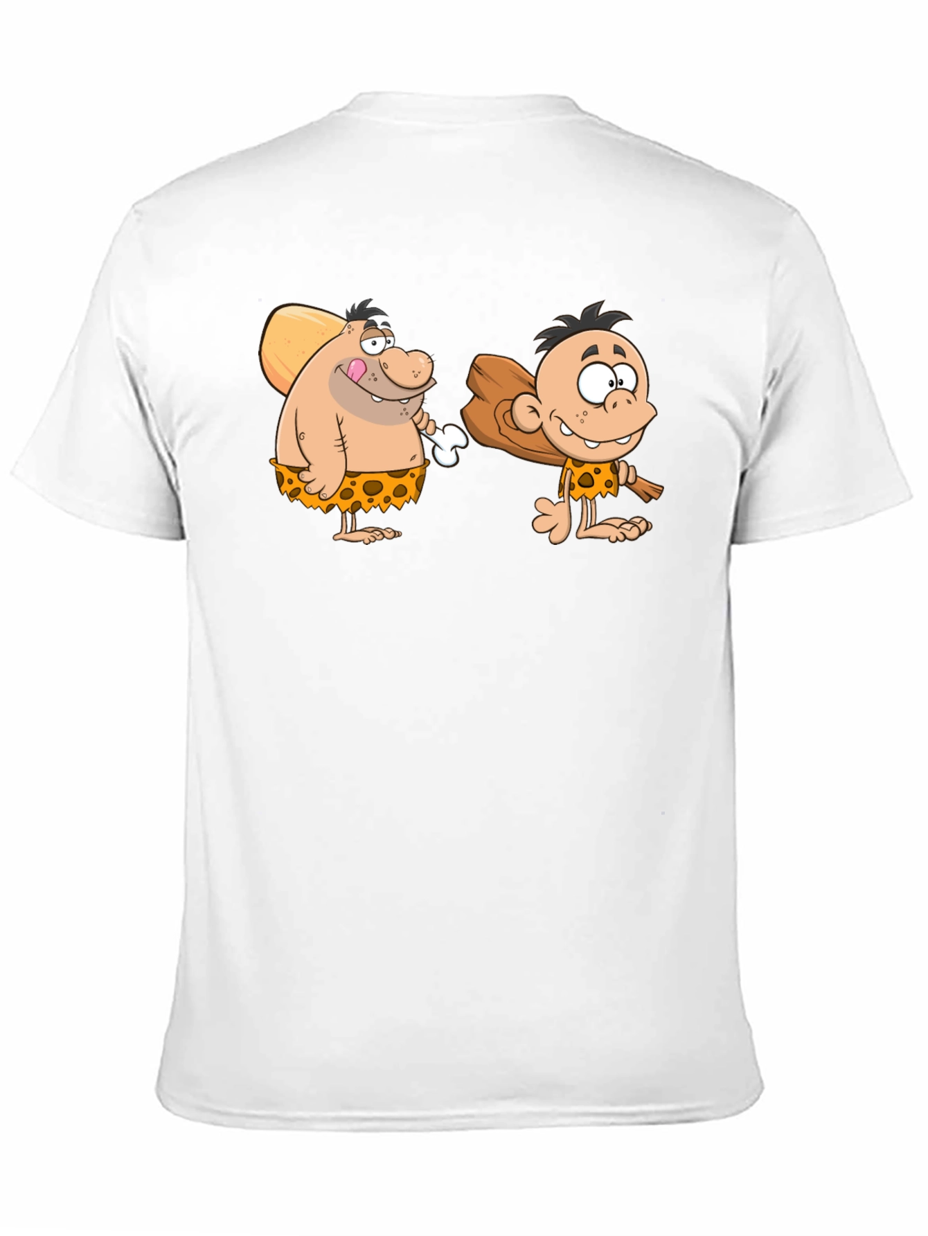 Cartoon Caveman Black T-Shirt