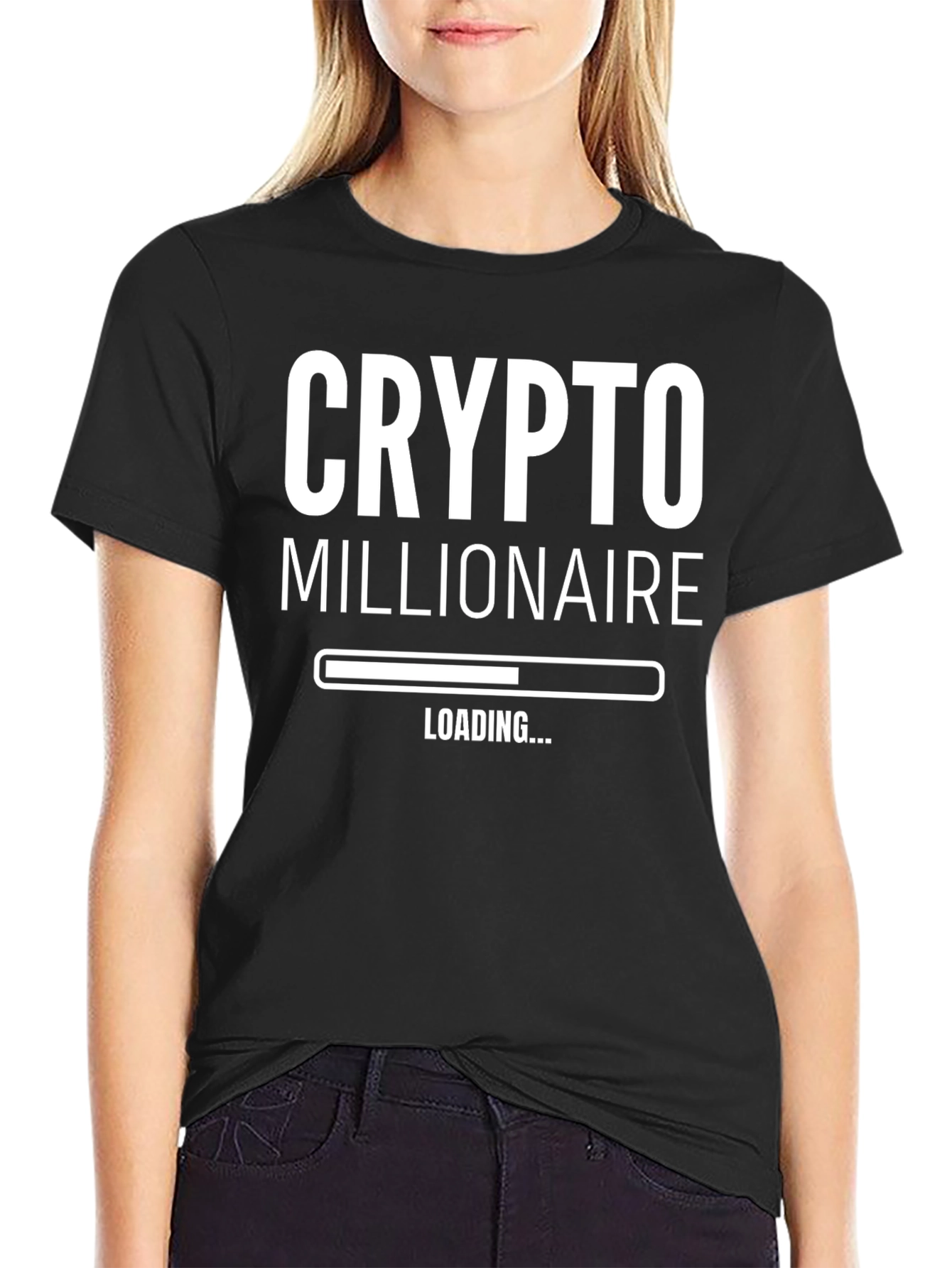 Crypto Millionaire Loading Black T-Shirt