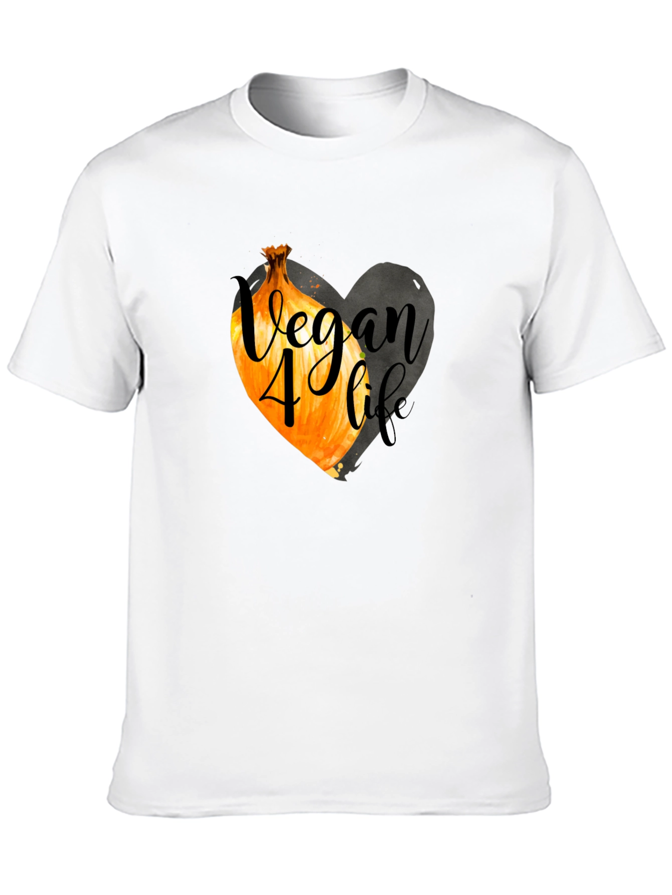 Vegan 4 Life Onion Heart Graphic Tee