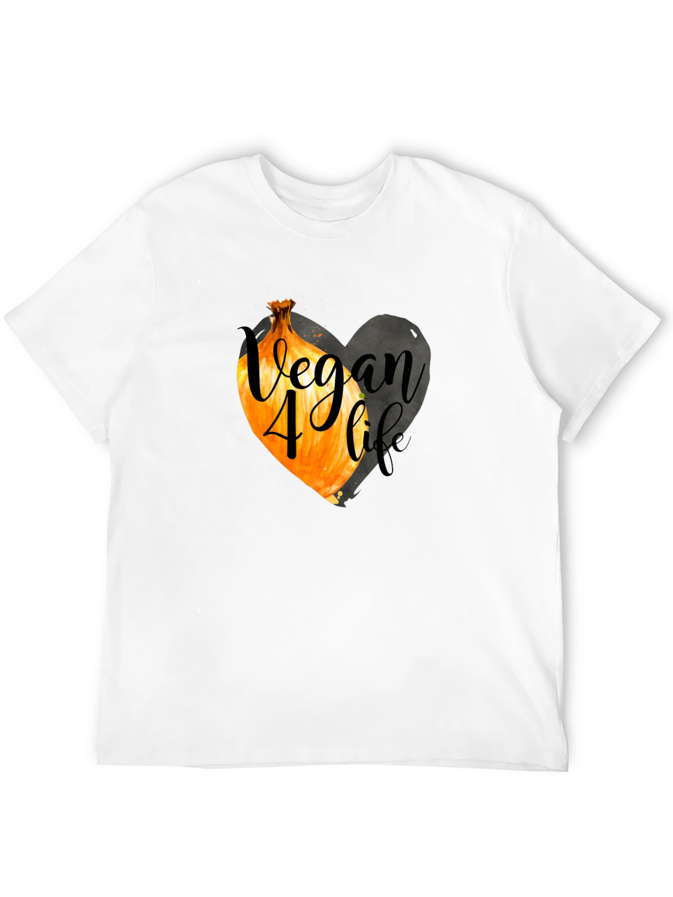 Vegan 4 Life Onion Heart Graphic Tee