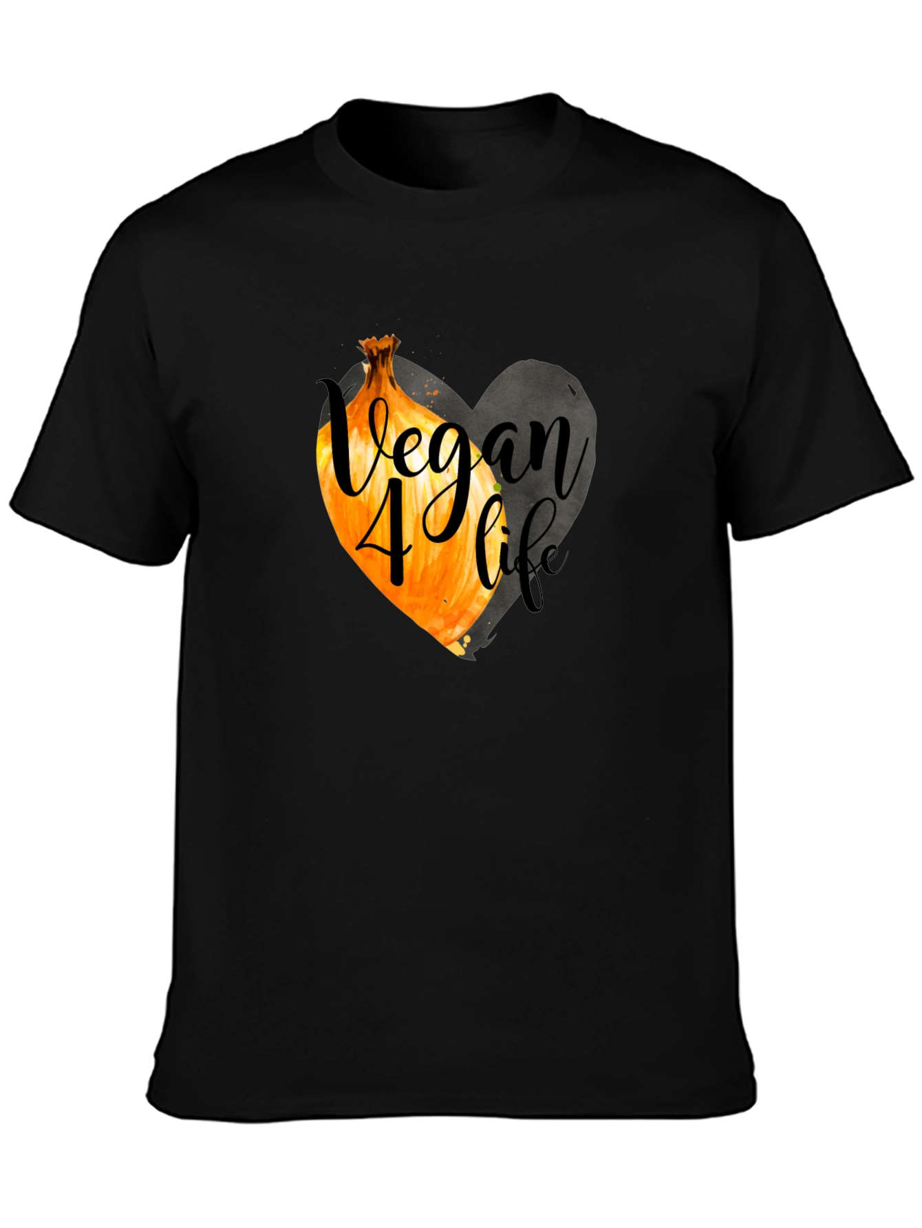 Vegan 4 Life Onion Heart Graphic Tee