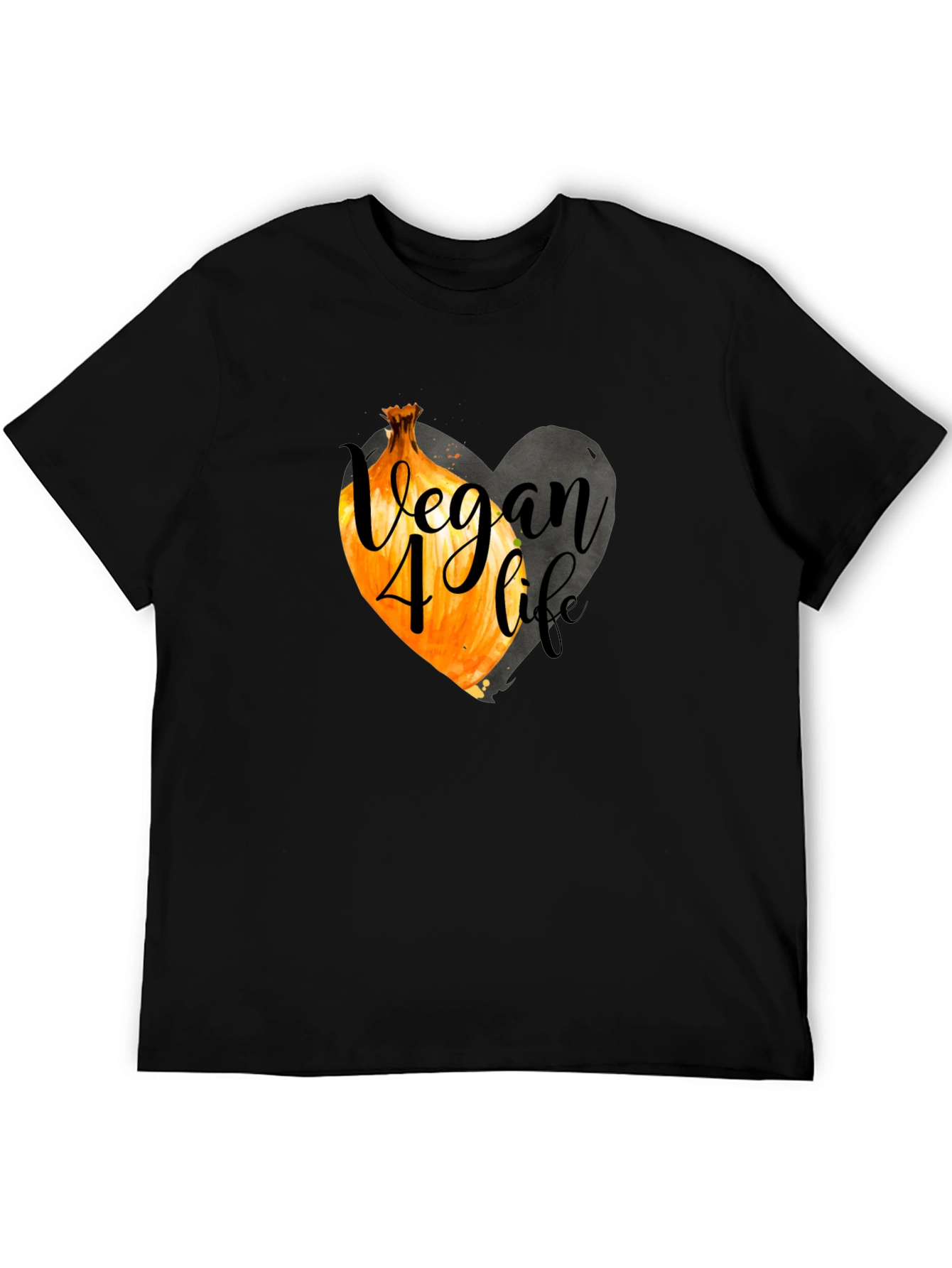 Vegan 4 Life Onion Heart Graphic Tee