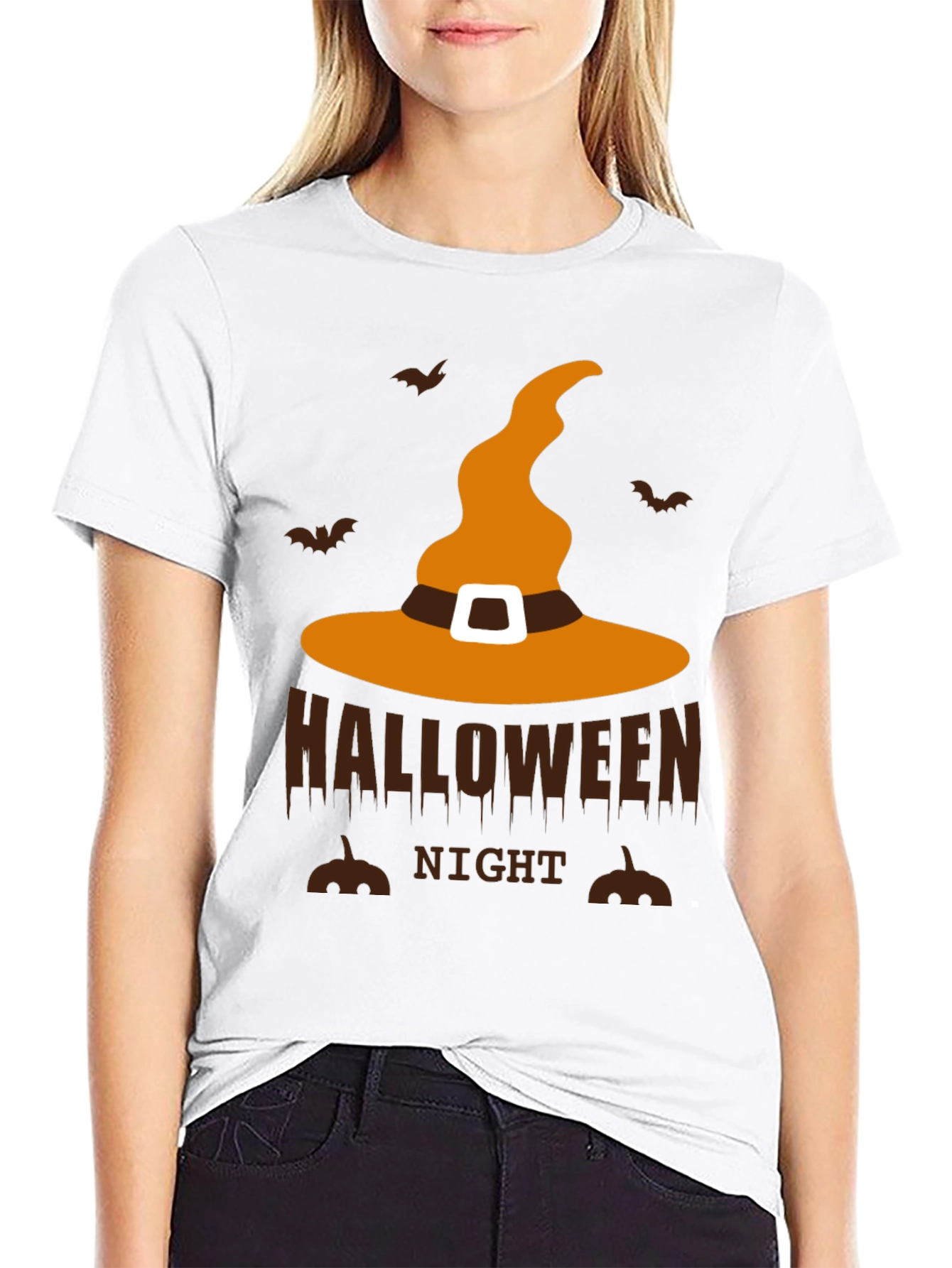 Halloween Night T-Shirt - Witch Hat Design