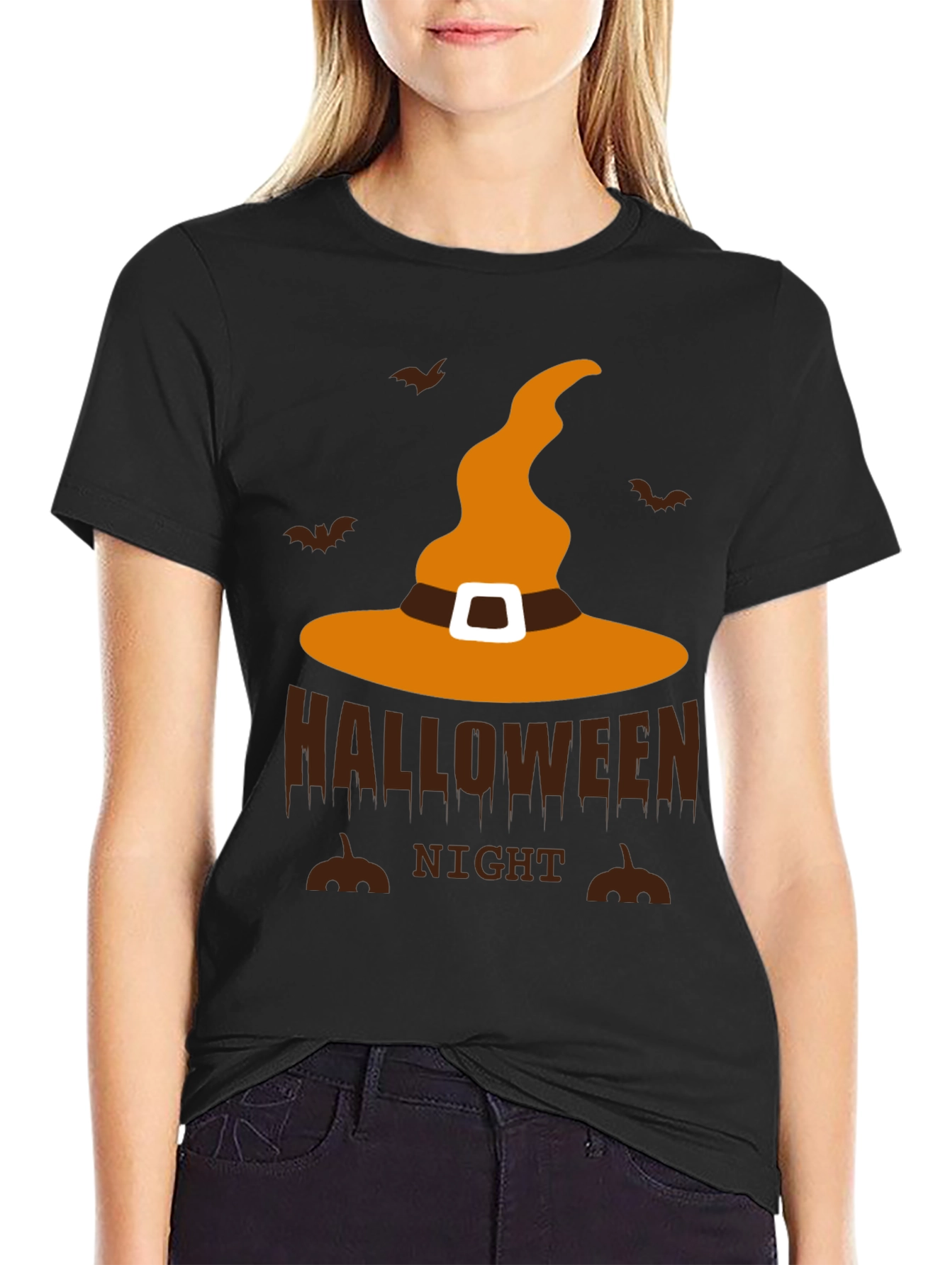 Halloween Night T-Shirt - Witch Hat Design