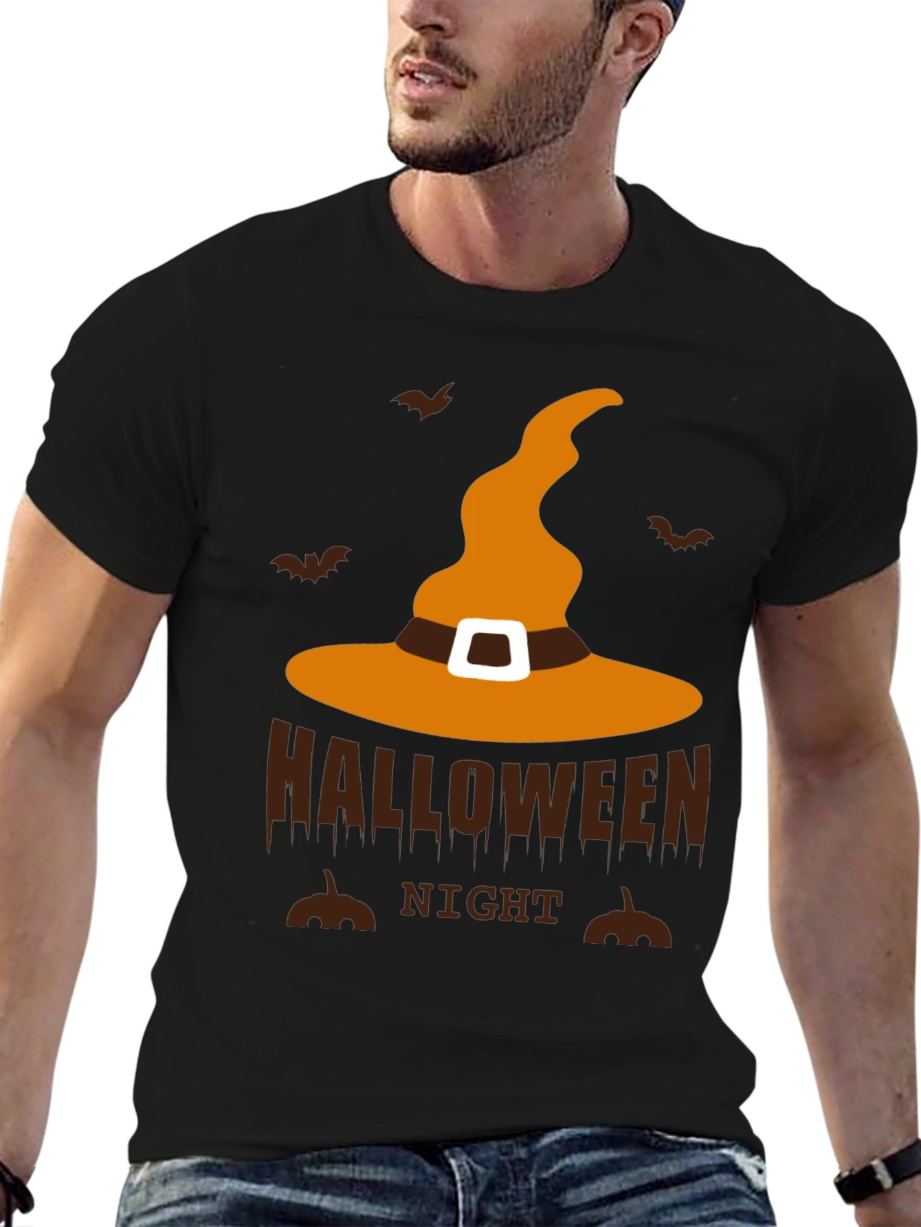 Halloween Night T-Shirt - Witch Hat Design