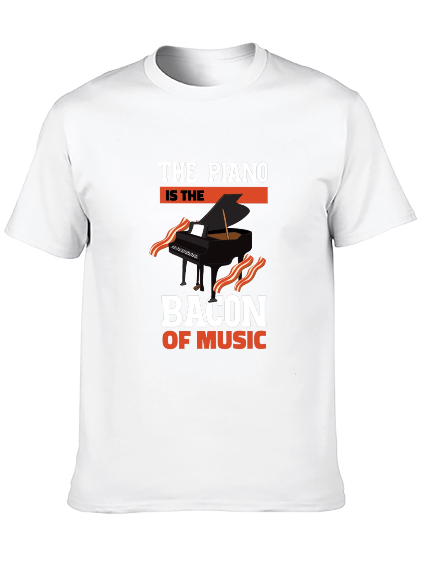 Piano Bacon of Music Graphic T-Shirt