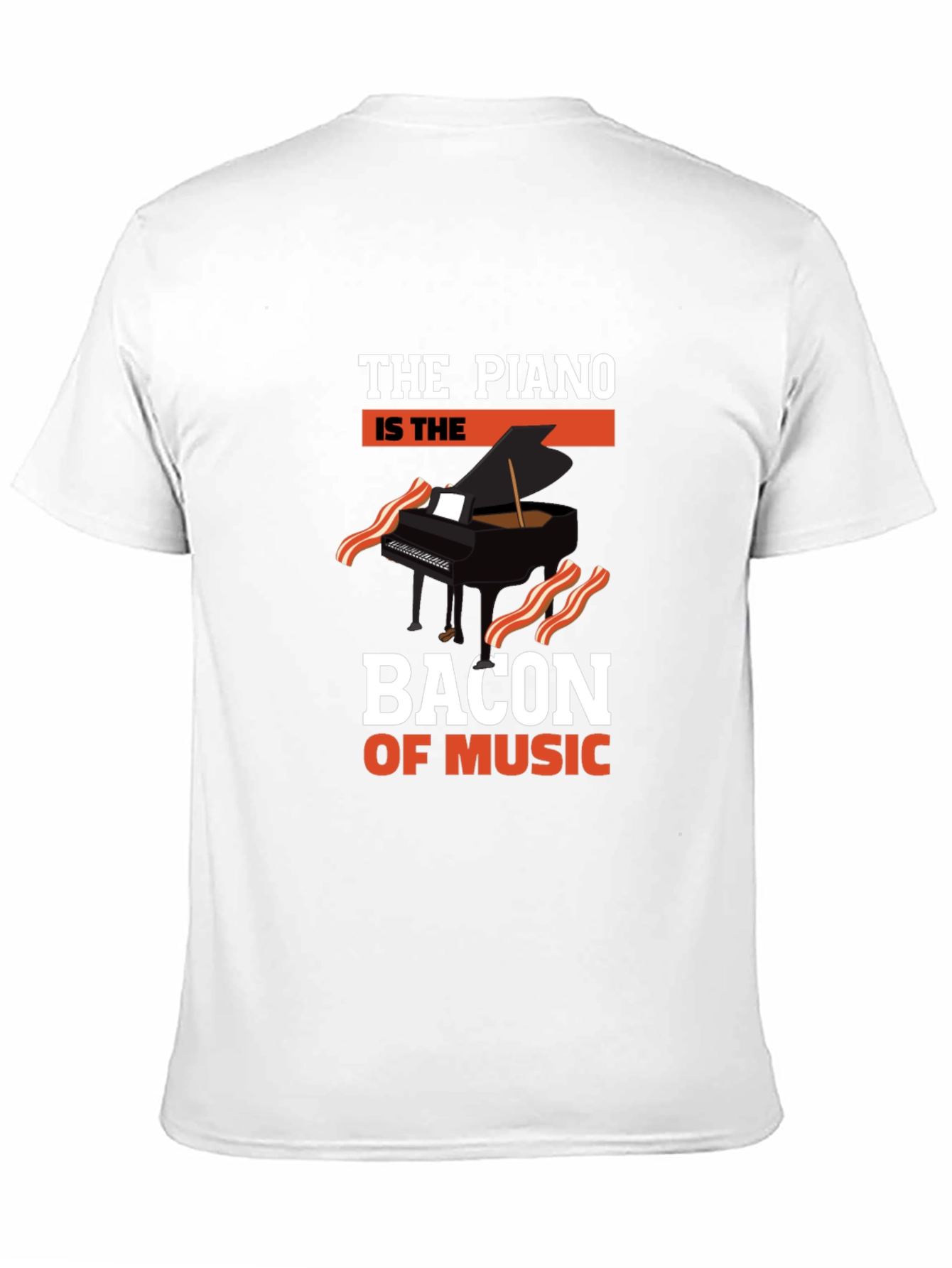 Piano Bacon of Music Graphic T-Shirt