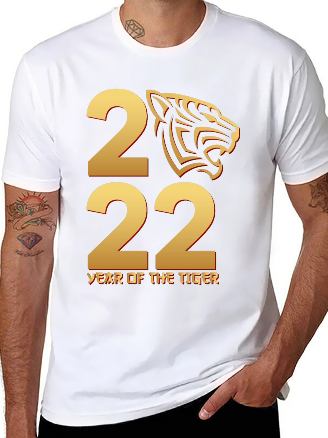 Year of the Tiger 2022 Black T-Shirt