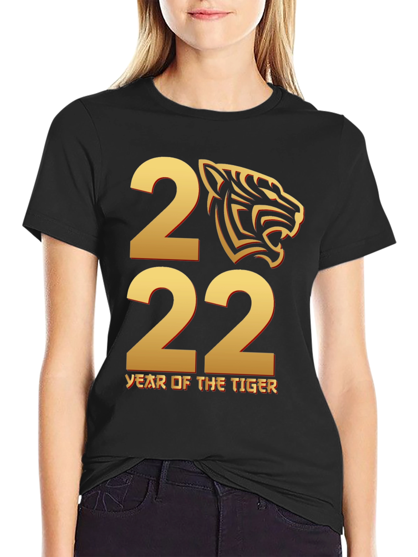 Year of the Tiger 2022 Black T-Shirt
