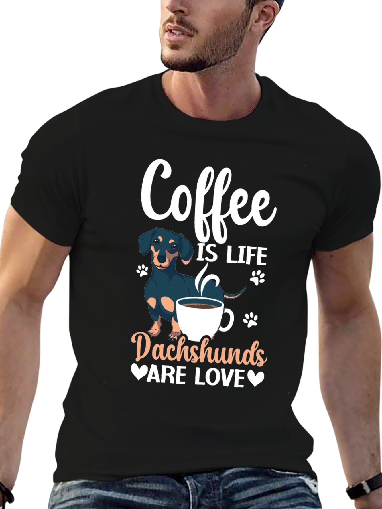 Coffee & Dachshunds T-Shirt - Perfect Gift!
