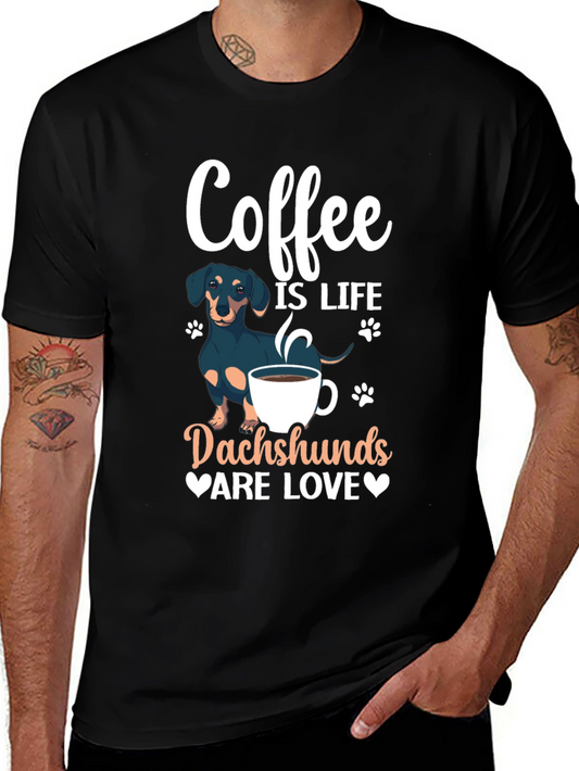 Coffee & Dachshunds T-Shirt - Perfect Gift!