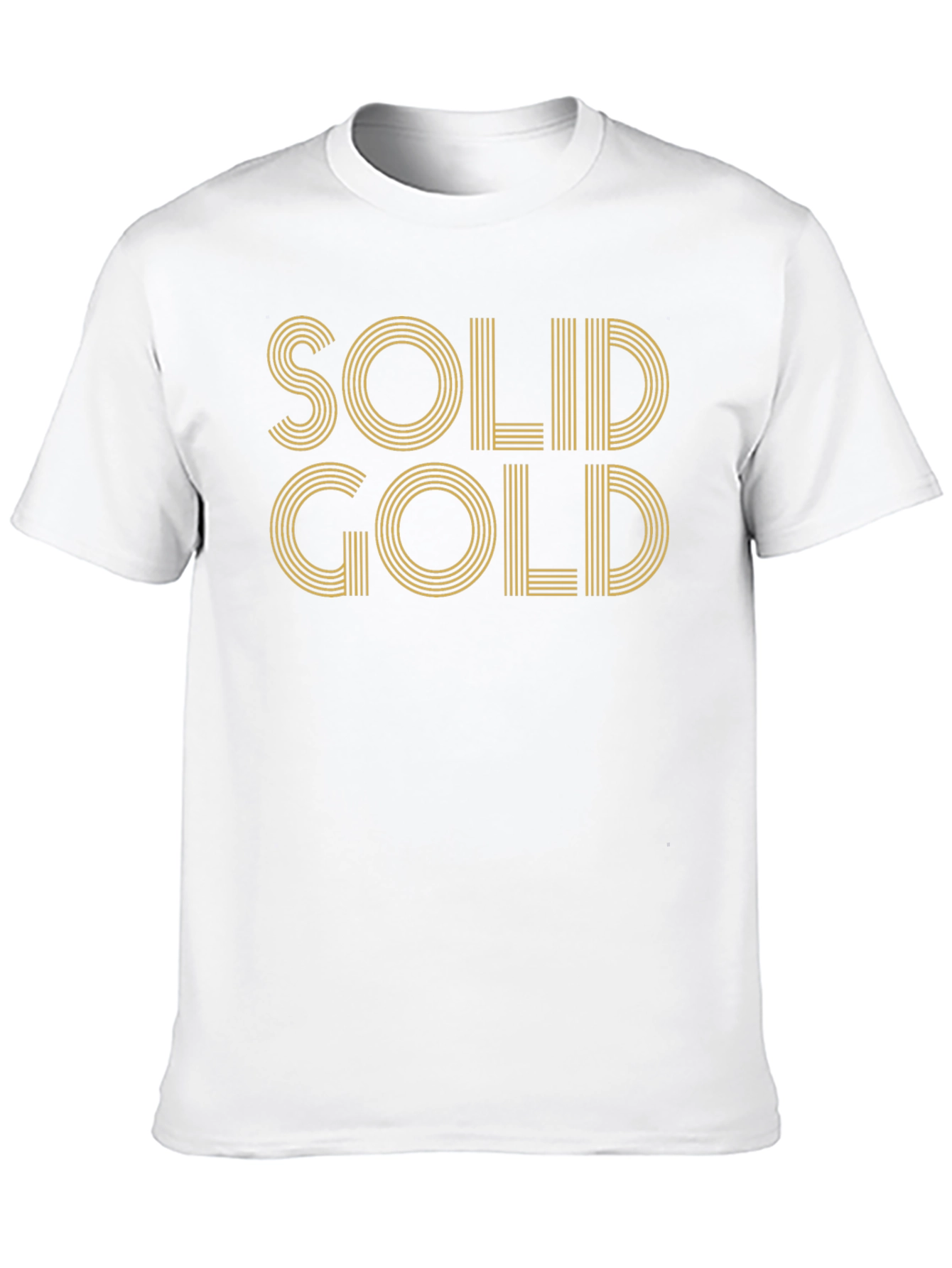 Solid Gold Graphic Print Black T-Shirt
