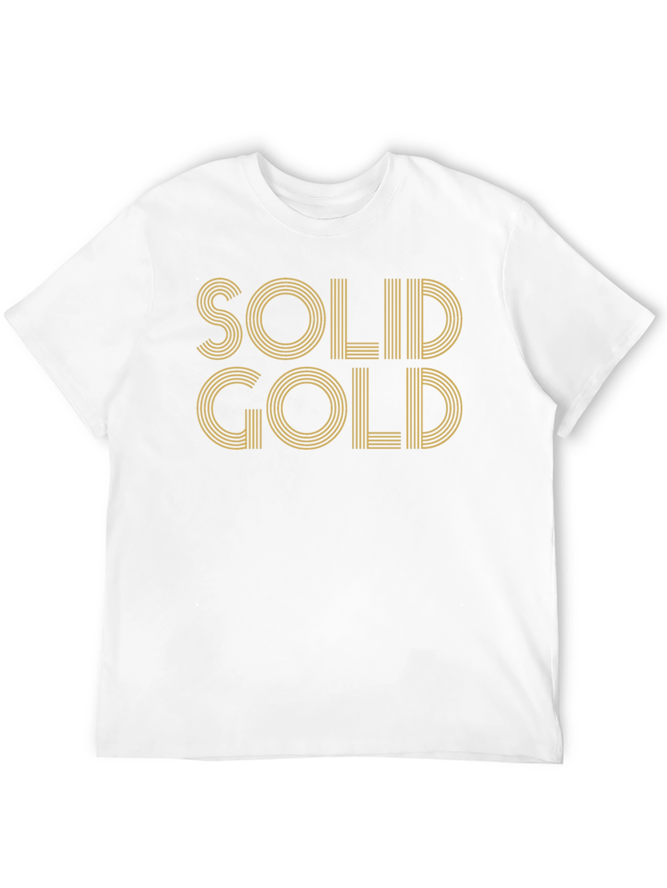 Solid Gold Graphic Print Black T-Shirt