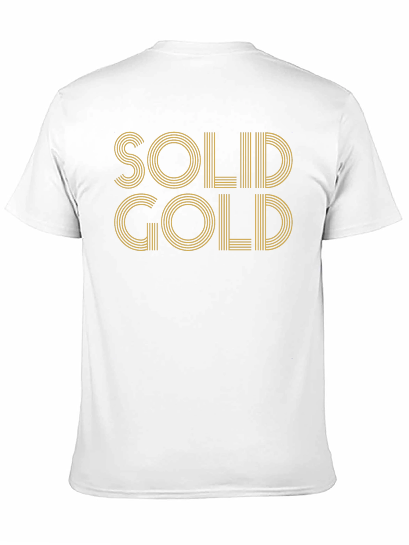 Solid Gold Graphic Print Black T-Shirt