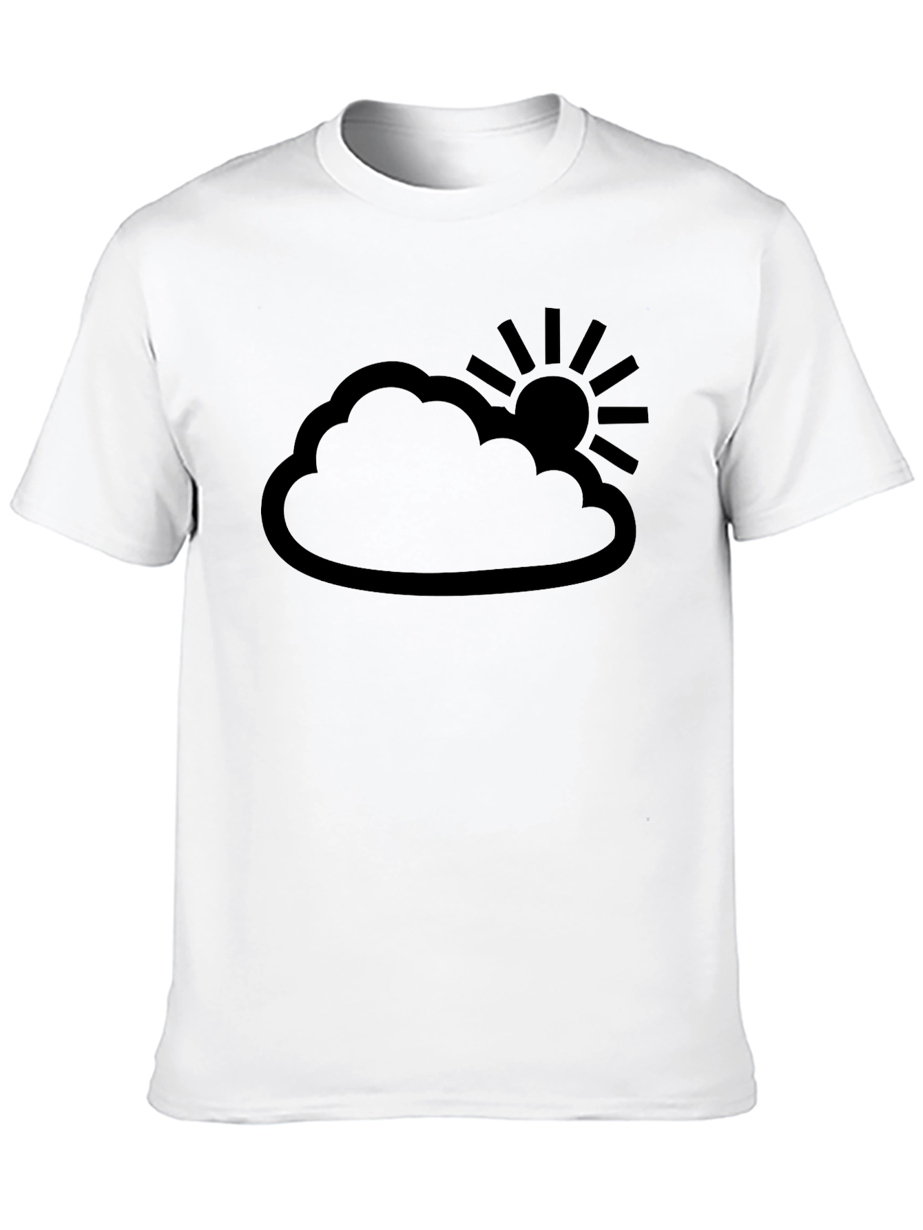 Cloud Sun Graphic Black Tee - Weather Inspired