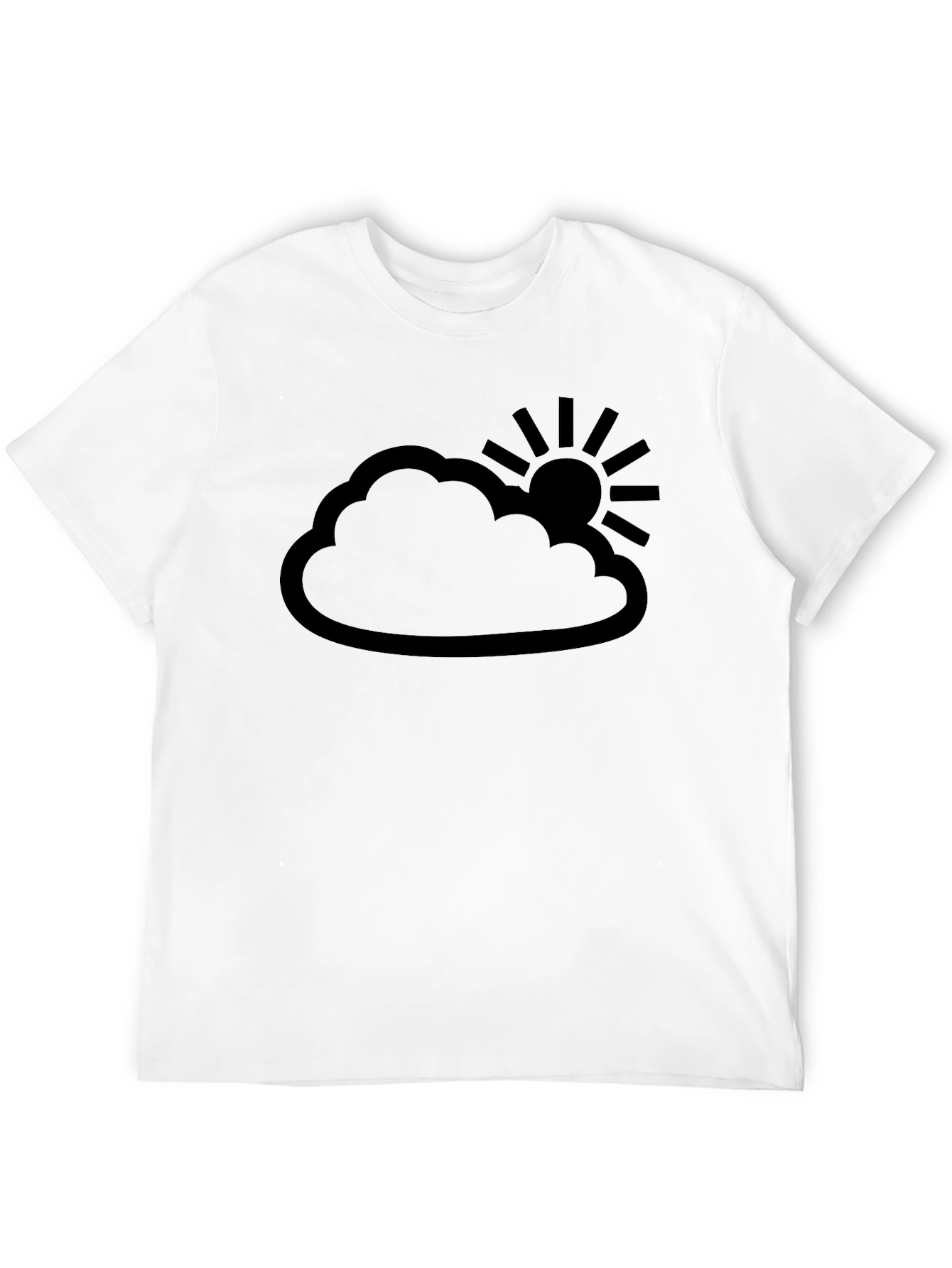 Cloud Sun Graphic Black Tee - Weather Inspired