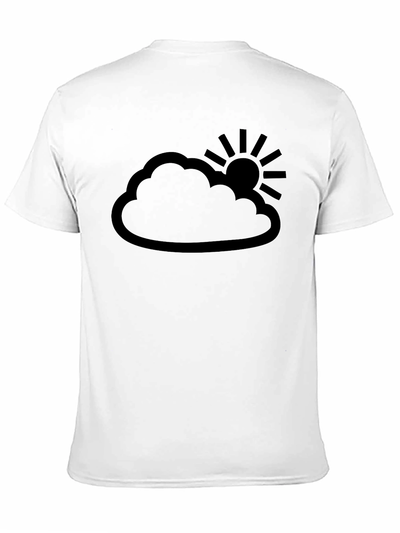 Cloud Sun Graphic Black Tee - Weather Inspired