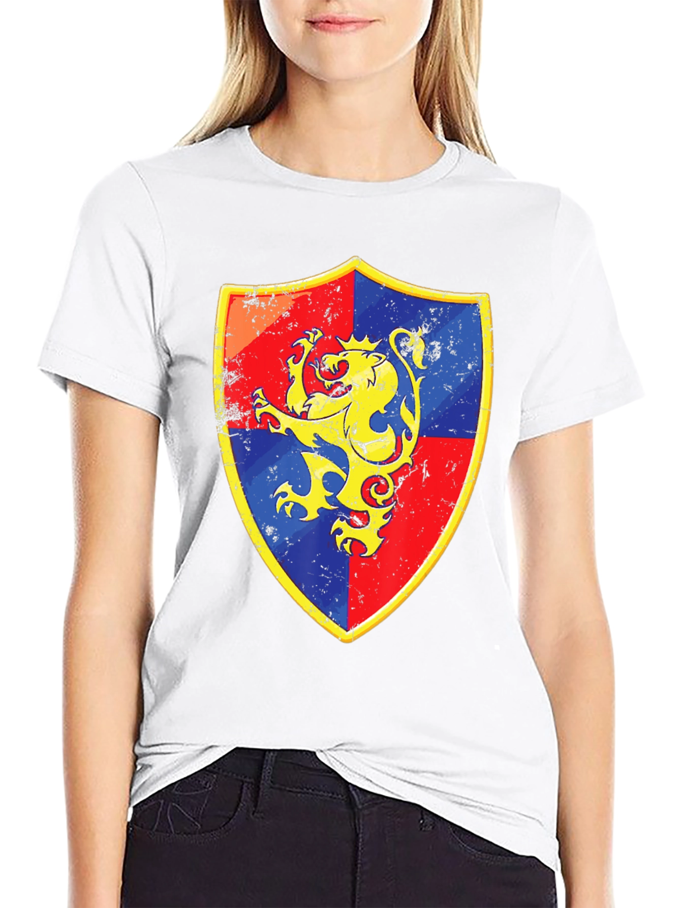 Lion Rampant Shield Graphic T-Shirt