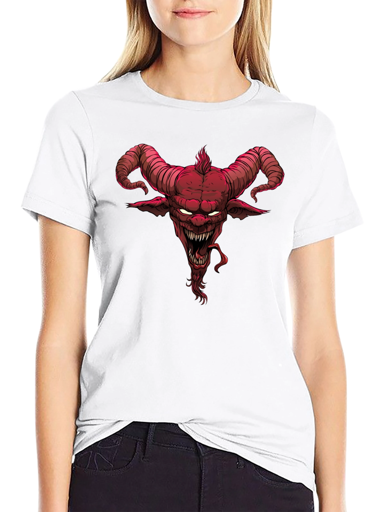 Red Demon Graphic Tee - Unleash Your Dark Side