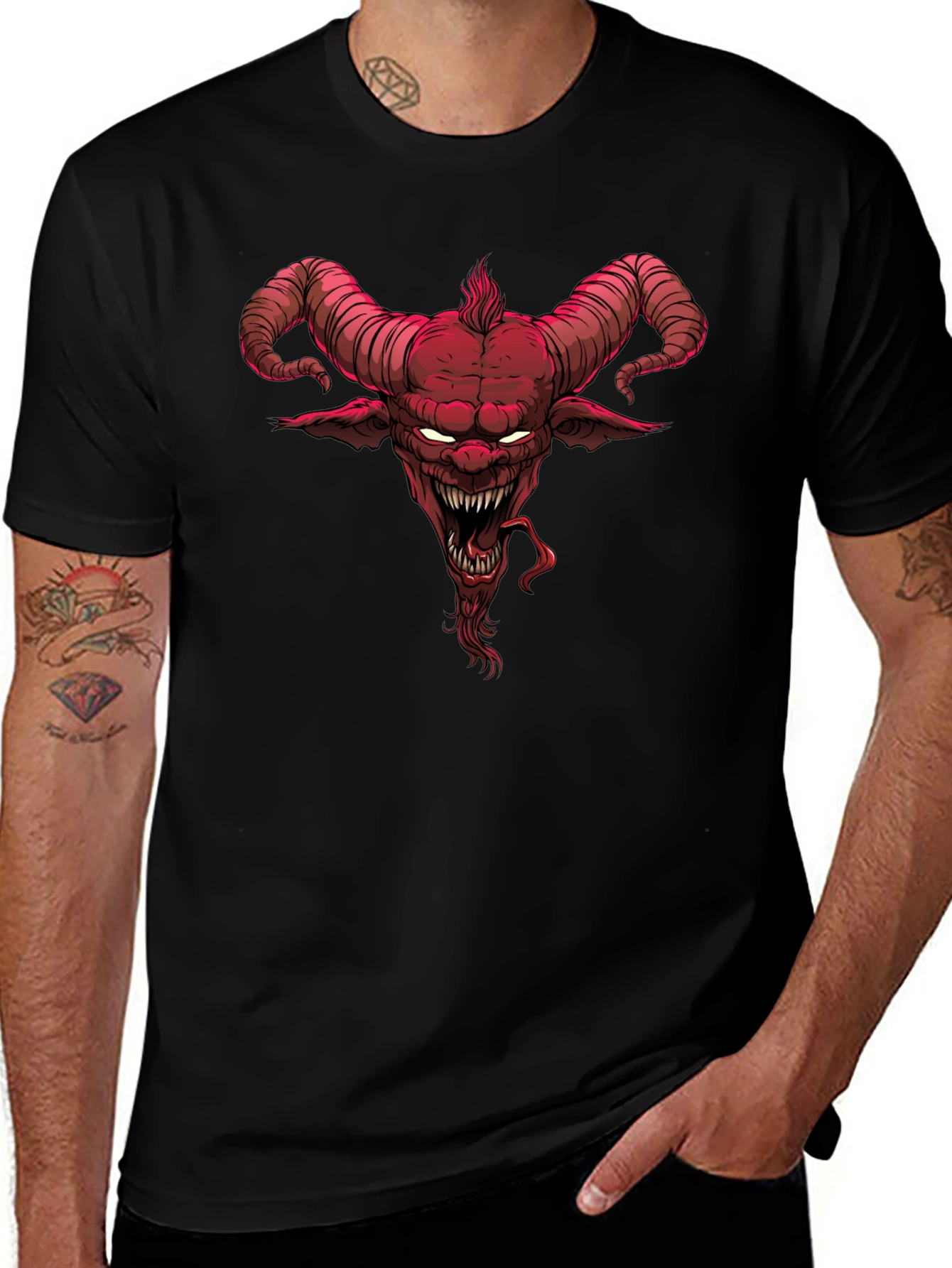 Red Demon Graphic Tee - Unleash Your Dark Side