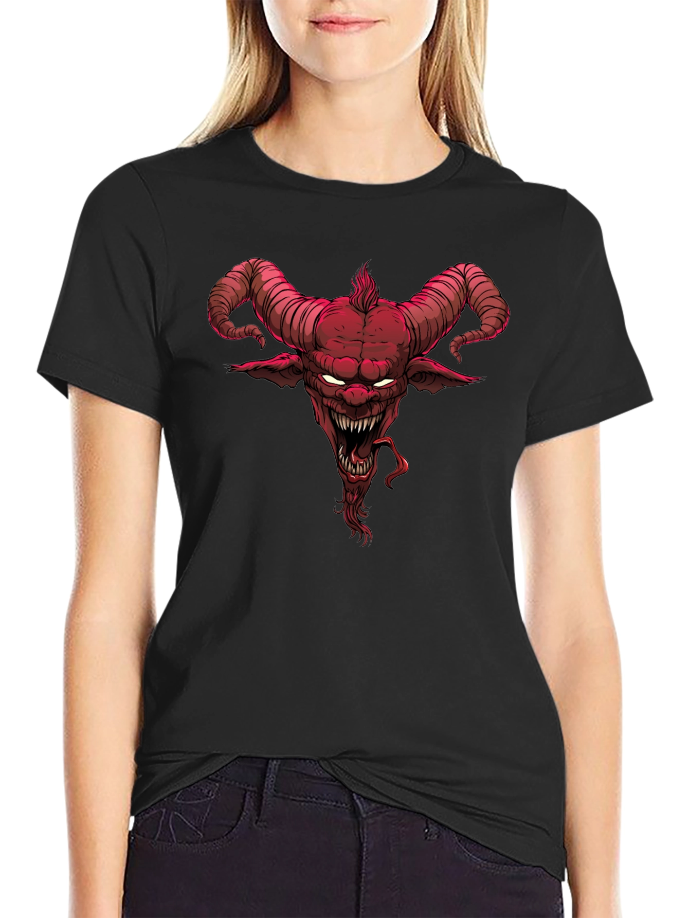 Red Demon Graphic Tee - Unleash Your Dark Side