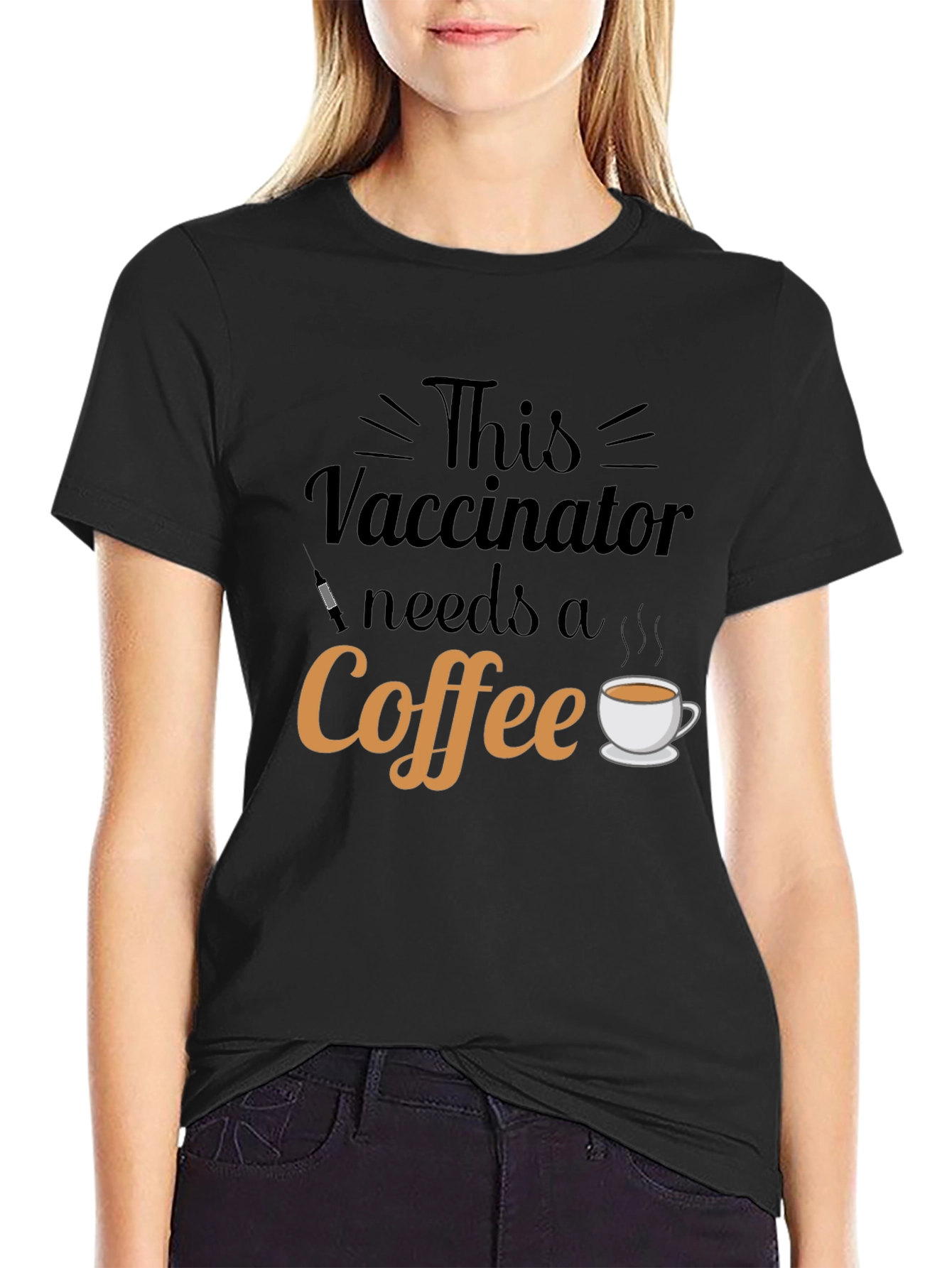 Vaccinator Needs Coffee Graphic T-Shirt