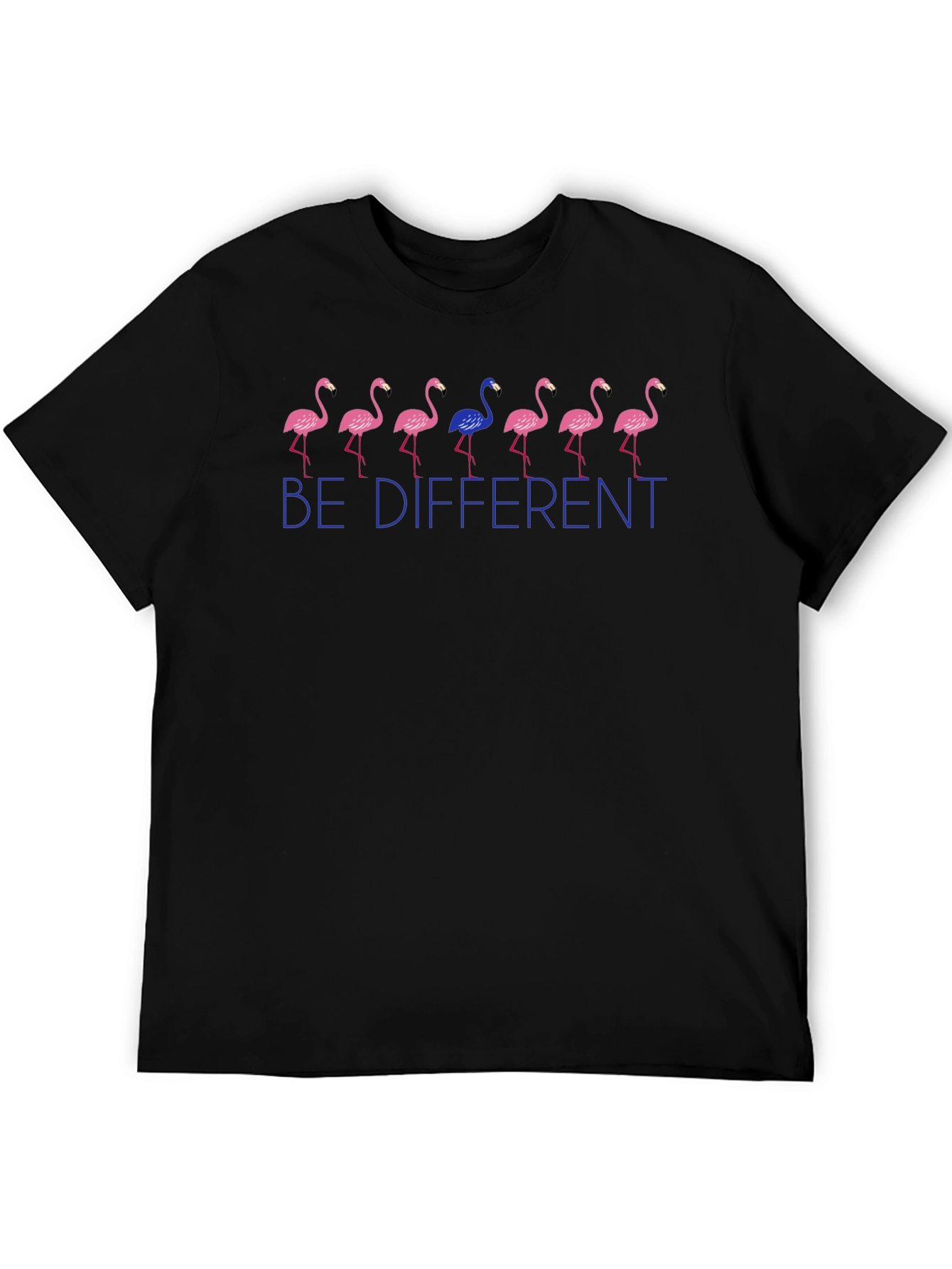 Be Different Flamingo Graphic Tee - Unique Mens T-Shirt