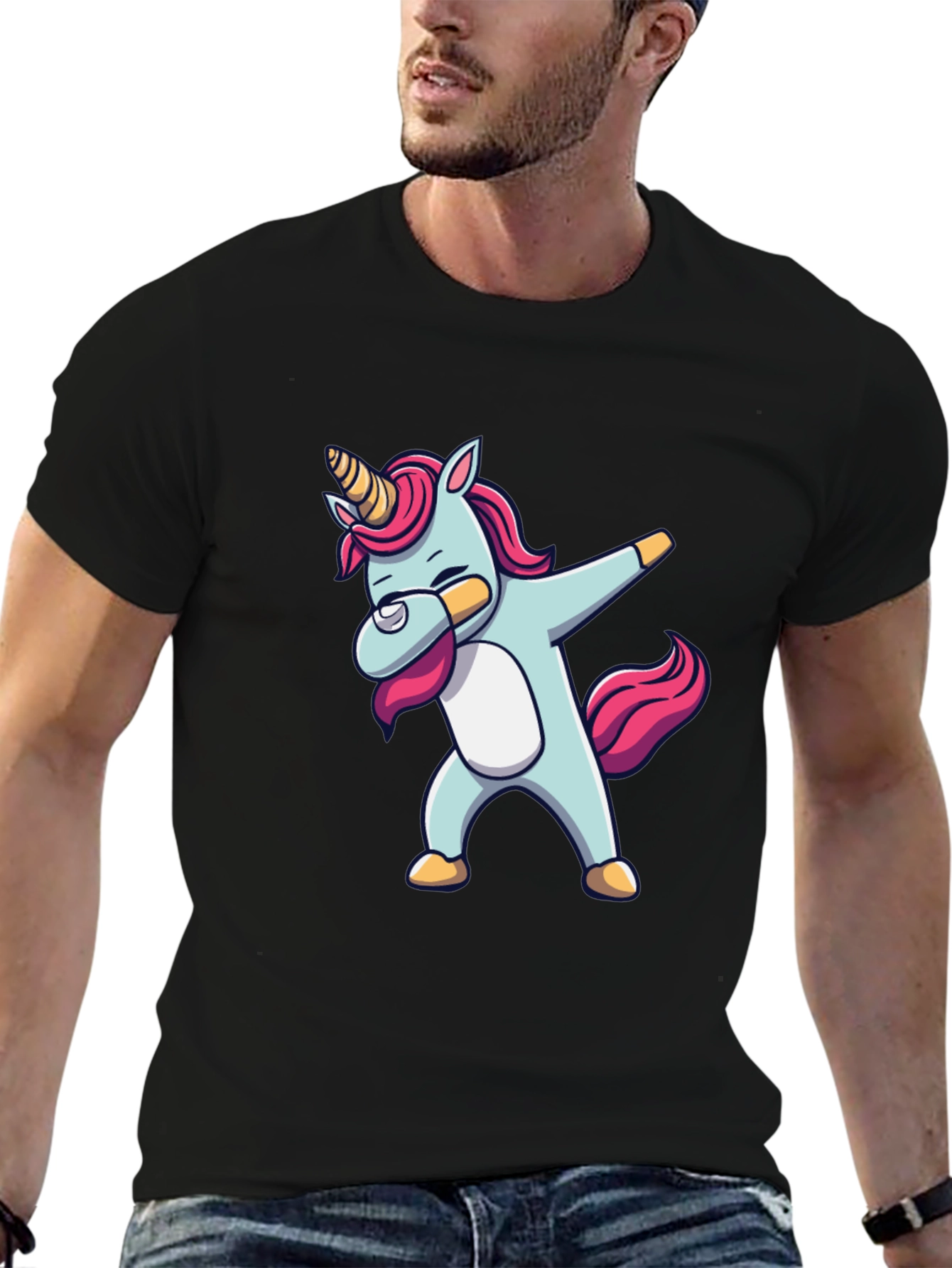 Unicorn Dab Black T-Shirt