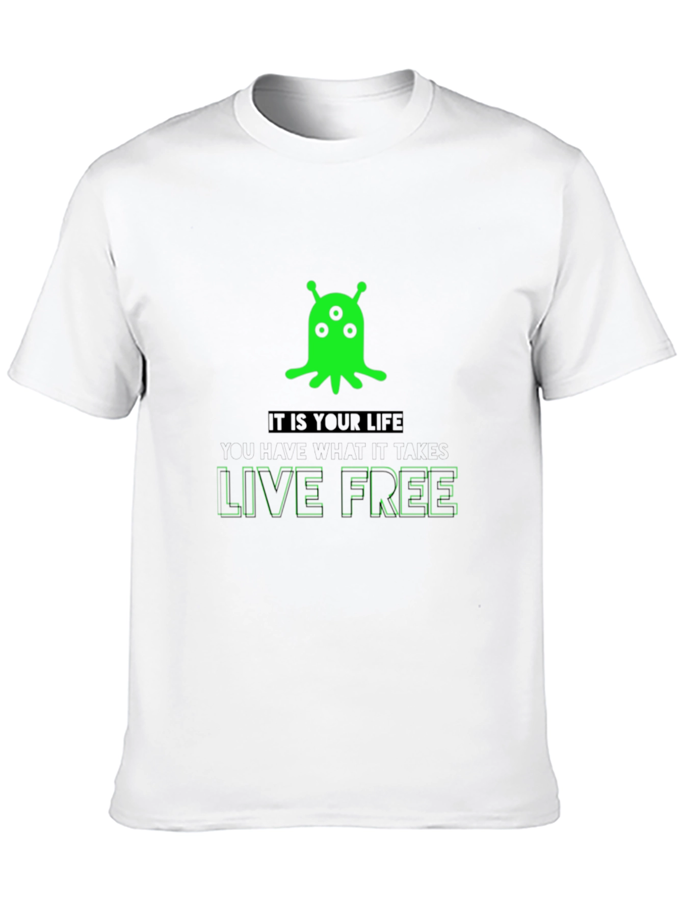 Alien Live Free Graphic T-Shirt