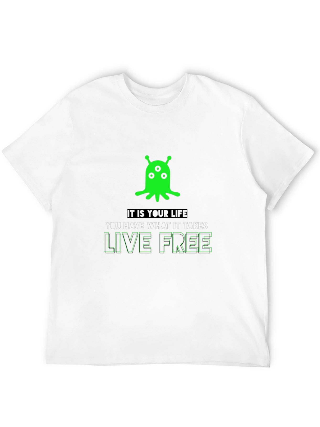 Alien Live Free Graphic T-Shirt
