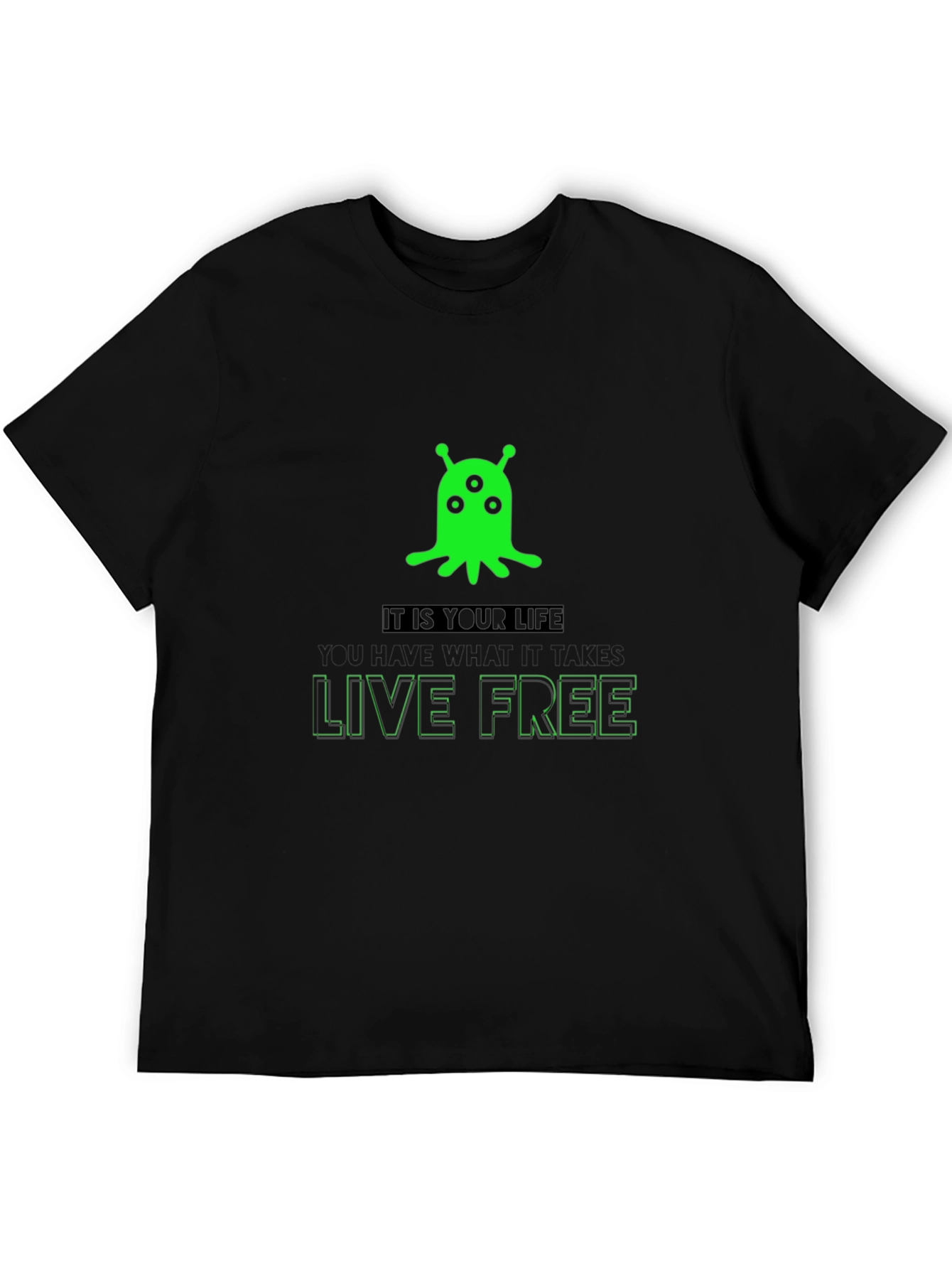 Alien Live Free Graphic T-Shirt
