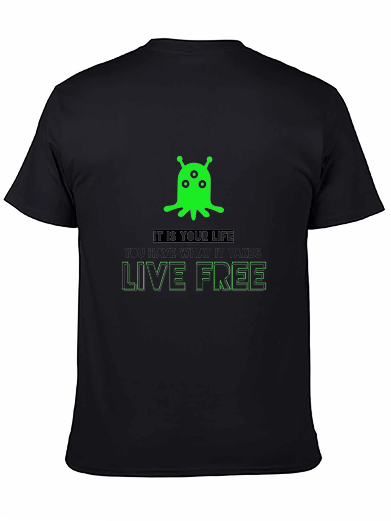 Alien Live Free Graphic T-Shirt