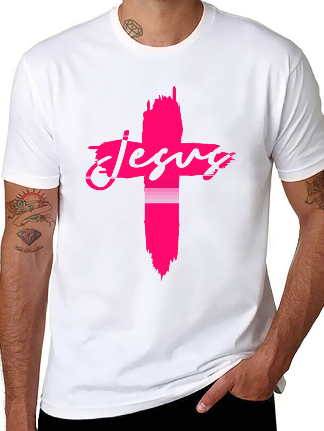 Jesus Cross Graphic Tee - Stylish Christian Apparel