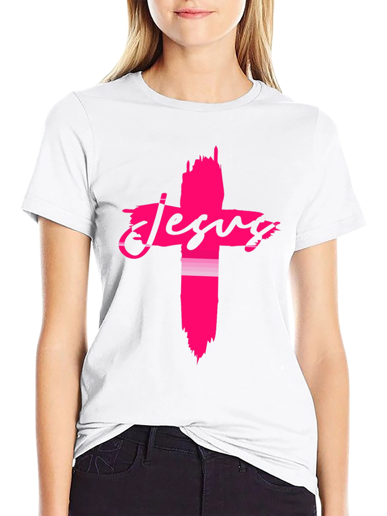 Jesus Cross Graphic Tee - Stylish Christian Apparel