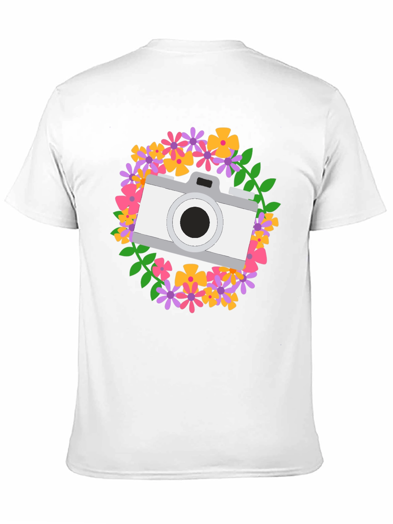 Floral Camera Graphic Tee - Photography Lover Shirt