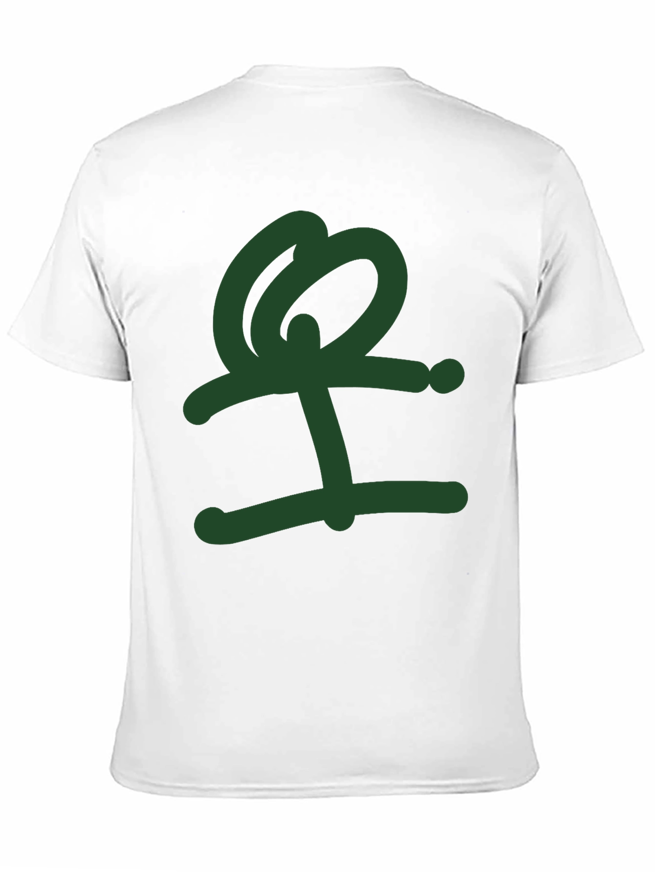 Abstract Green Graphic Print Black T-Shirt