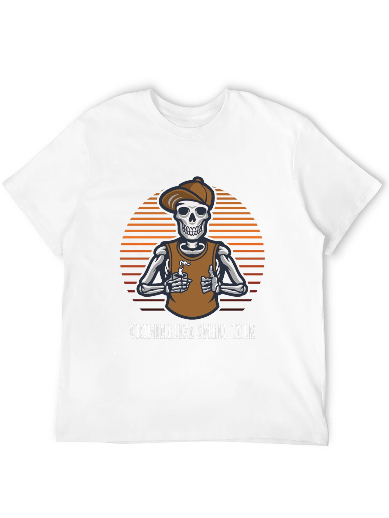 Criminalize Small Talk Skeleton T-Shirt