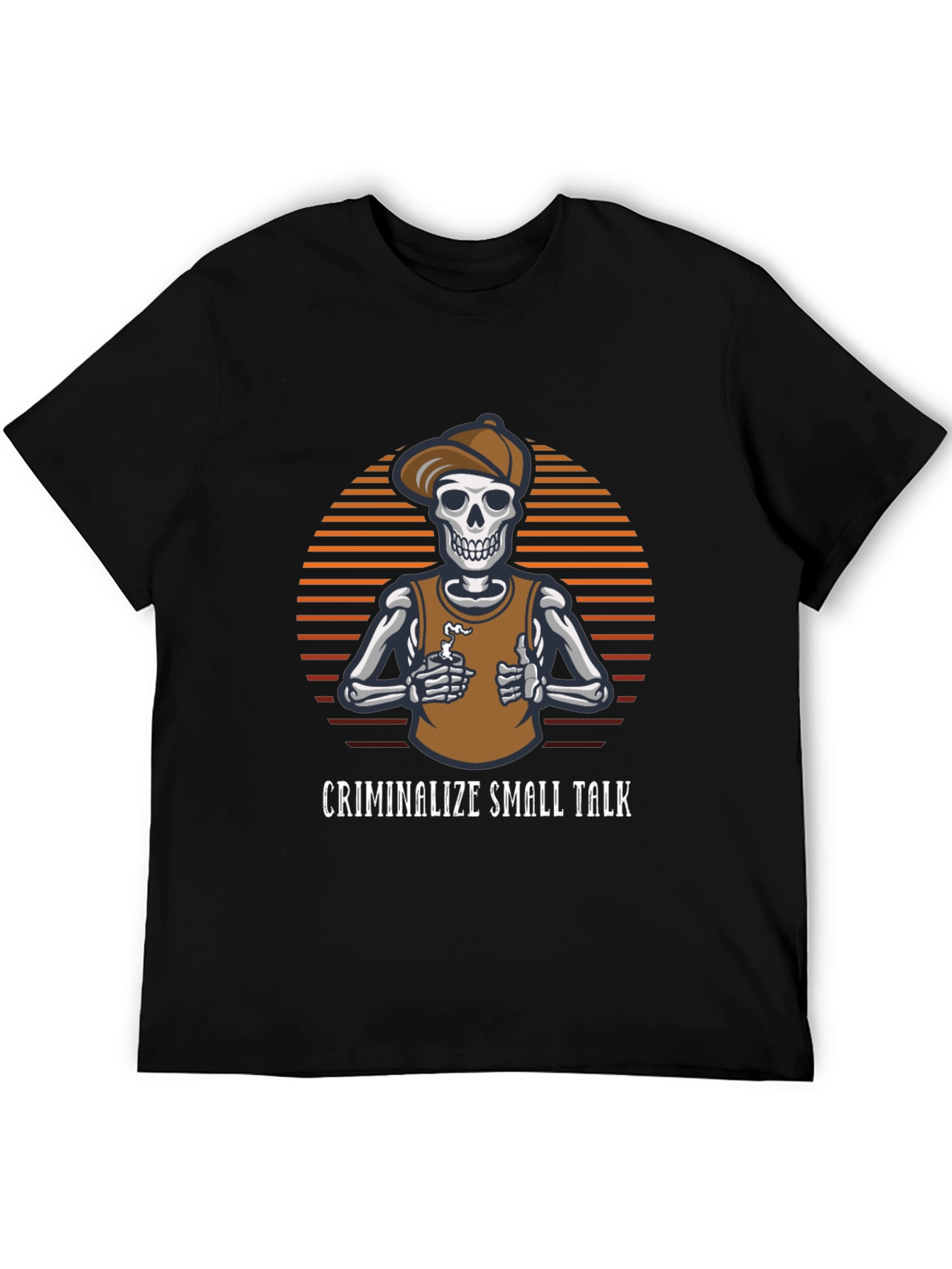 Criminalize Small Talk Skeleton T-Shirt