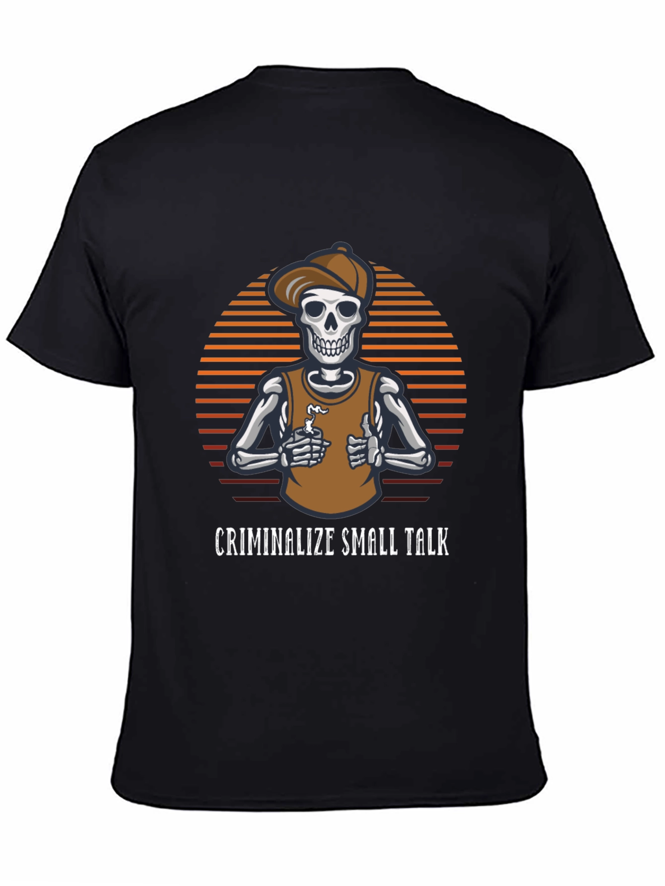 Criminalize Small Talk Skeleton T-Shirt