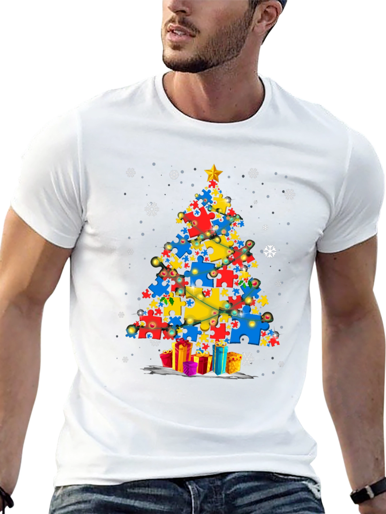Autism Awareness Christmas Tree T-Shirt