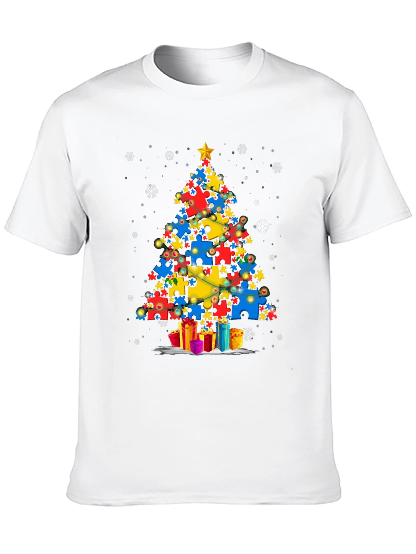 Autism Awareness Christmas Tree T-Shirt