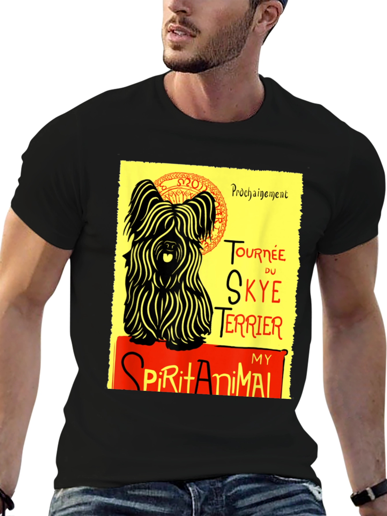 Skye Terrier Spirit Animal Graphic T-Shirt