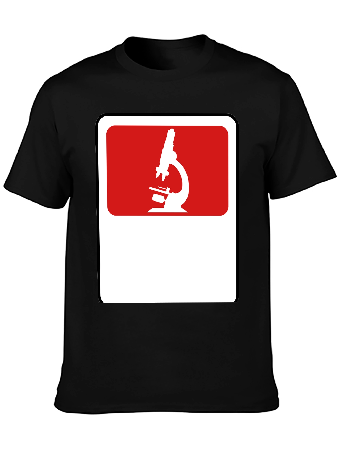 Science Microscope Graphic Black T-Shirt