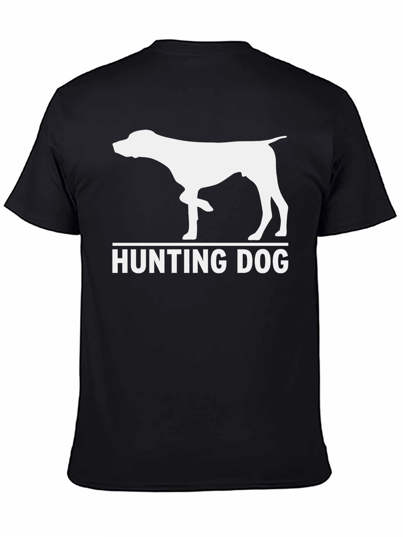 Hunting Dog Graphic T-Shirt - Black