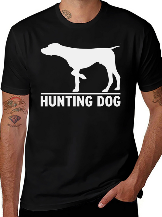 Hunting Dog Graphic T-Shirt - Black