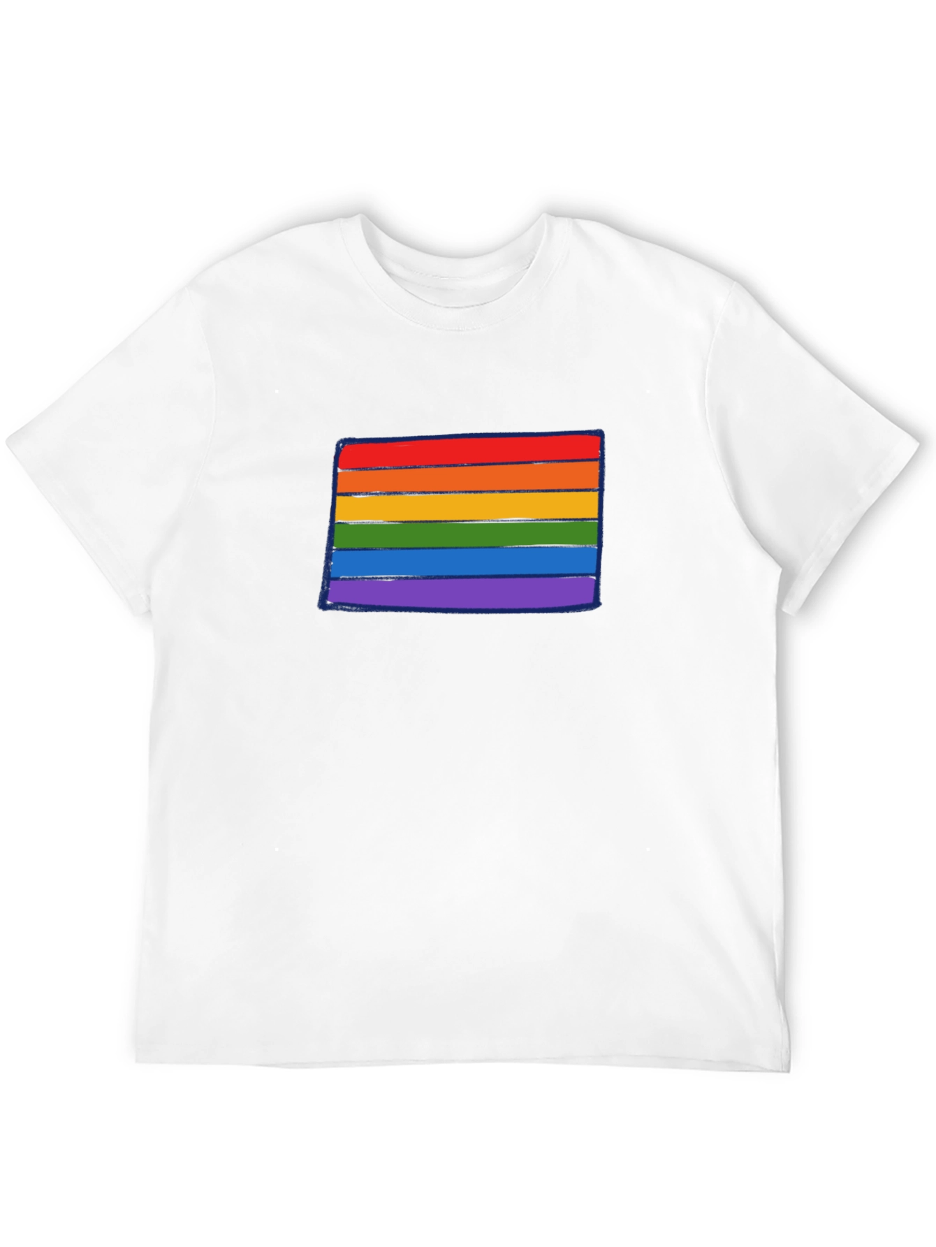 LGBTQ+ Pride Rainbow Stripe Graphic Tee