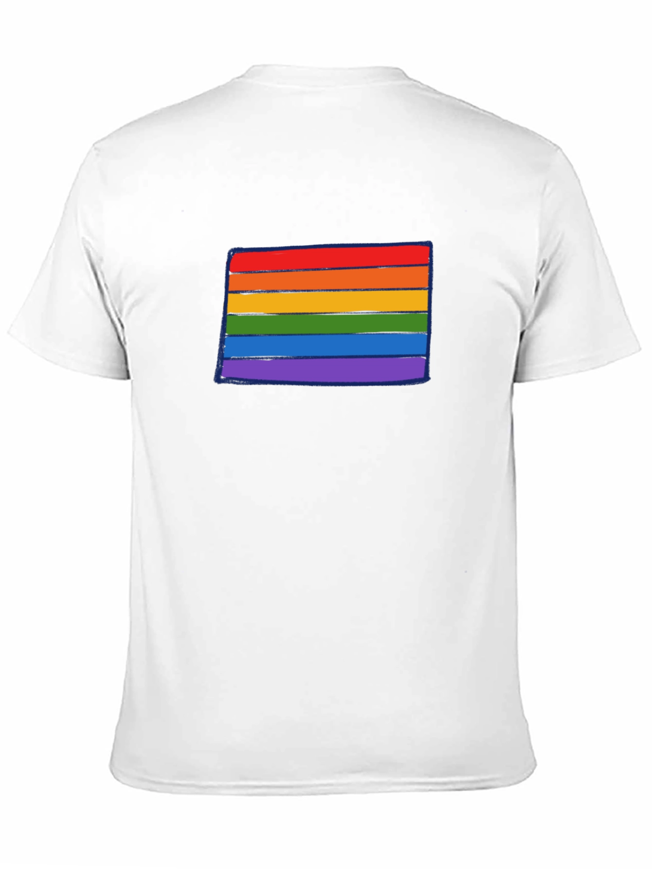 LGBTQ+ Pride Rainbow Stripe Graphic Tee