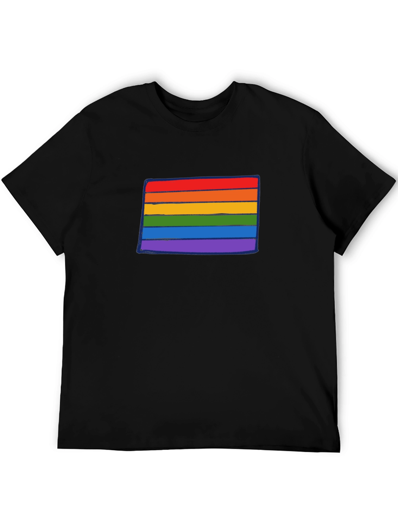 LGBTQ+ Pride Rainbow Stripe Graphic Tee