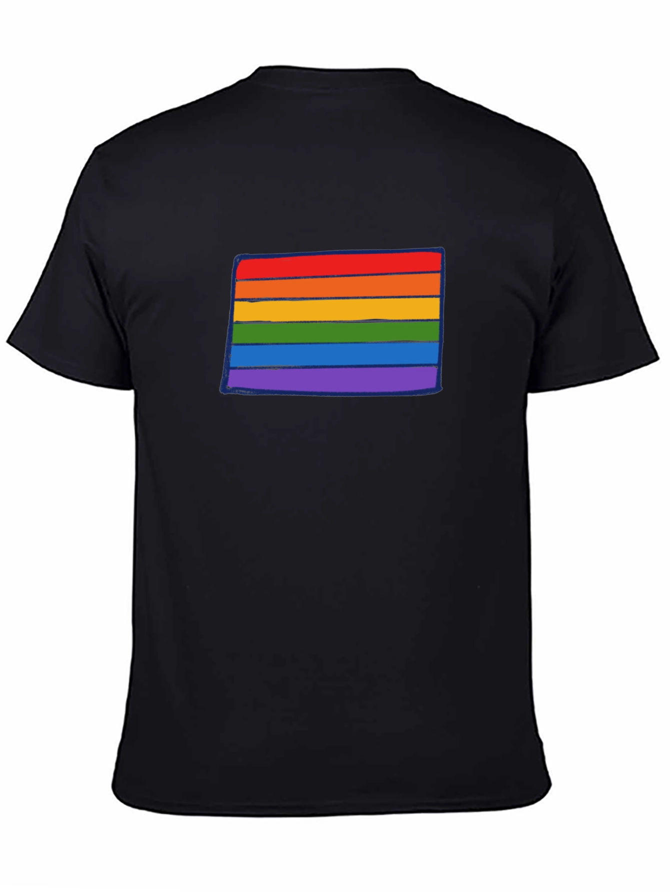 LGBTQ+ Pride Rainbow Stripe Graphic Tee