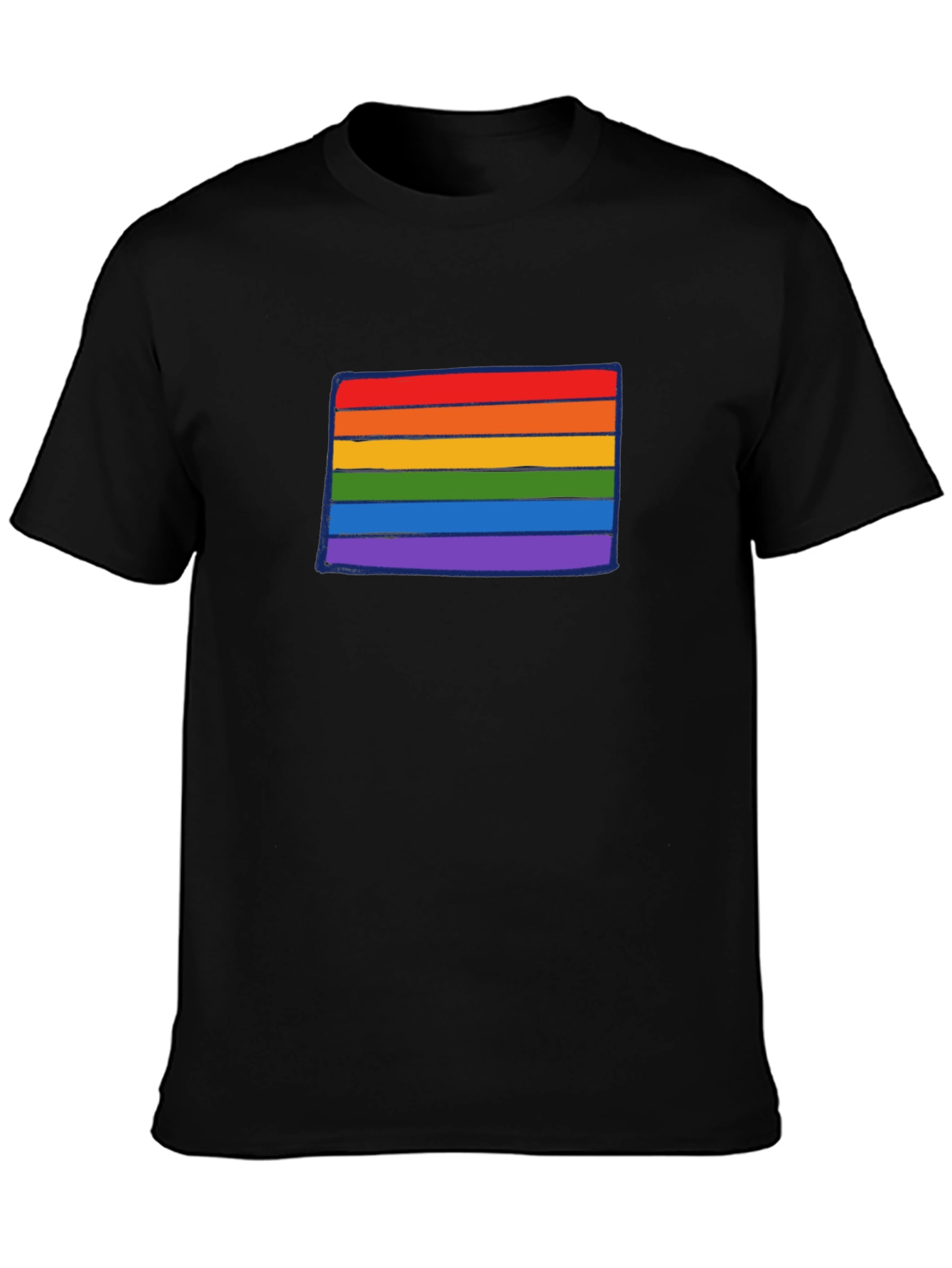 LGBTQ+ Pride Rainbow Stripe Graphic Tee